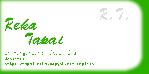 reka tapai business card
