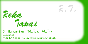 reka tapai business card